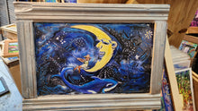 Load image into Gallery viewer, Constellation Fisherman  Hand  Embellished hand framed print variant