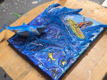 Load image into Gallery viewer, 10x10 original mixed media painting on stretched  canvas