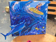 Load image into Gallery viewer, 10x10 original mixed media painting on stretched  canvas