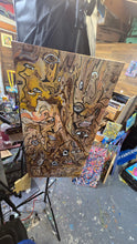 Load image into Gallery viewer, 12x24  painting on stretched canvas "mortal coil fertil soil"