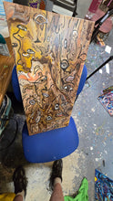 Load image into Gallery viewer, 12x24  painting on stretched canvas "mortal coil fertil soil"