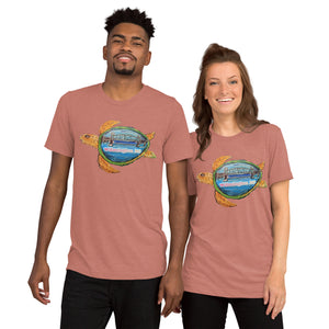 Short sleeve t-shirt Cape Fear Memorial Bridge Sea turtle