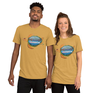Short sleeve t-shirt Cape Fear Memorial Bridge Sea turtle