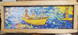 ship of fools : fishing with the dead 26" wide framed print