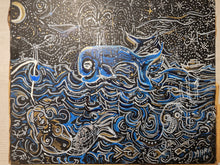 Load image into Gallery viewer, Original mixed media painting on wood framed with reclaimed barnwood