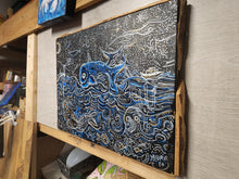 Load image into Gallery viewer, Original mixed media painting on wood framed with reclaimed barnwood