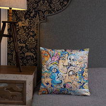 Load image into Gallery viewer, new face pillow collective consciousness