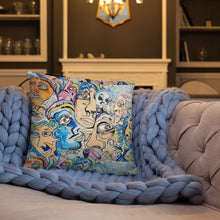 Load image into Gallery viewer, new face pillow collective consciousness