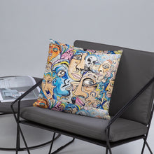 Load image into Gallery viewer, new face pillow collective consciousness