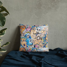 Load image into Gallery viewer, new face pillow collective consciousness