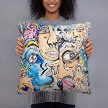 Load image into Gallery viewer, faces 2 pillow