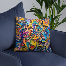 Load image into Gallery viewer, Abstract face pillow