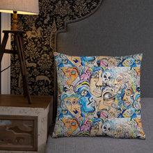 Load image into Gallery viewer, new face pillow collective consciousness