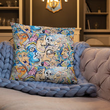 Load image into Gallery viewer, new face pillow collective consciousness