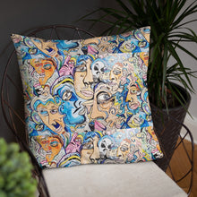 Load image into Gallery viewer, new face pillow collective consciousness