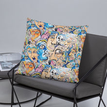Load image into Gallery viewer, new face pillow collective consciousness