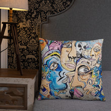 Load image into Gallery viewer, new face pillow collective consciousness