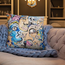 Load image into Gallery viewer, new face pillow collective consciousness