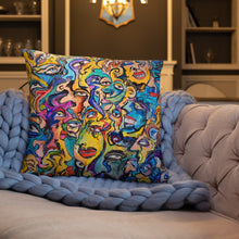 Load image into Gallery viewer, Abstract face pillow