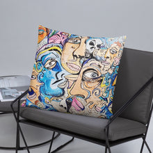 Load image into Gallery viewer, new face pillow collective consciousness