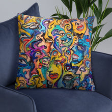 Load image into Gallery viewer, Abstract face pillow