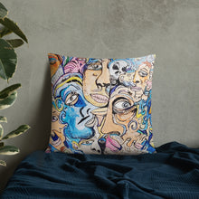 Load image into Gallery viewer, new face pillow collective consciousness