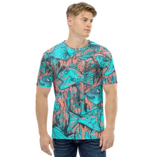 Load image into Gallery viewer, Men's T-shirt turquoise  fish