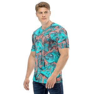 Men's T-shirt turquoise  fish