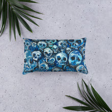 Load image into Gallery viewer, Blue Skulls pillow