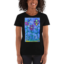 Load image into Gallery viewer, Women's short sleeve t-shirt dragonflies garden 2