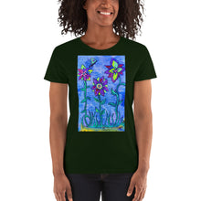 Load image into Gallery viewer, Women's short sleeve t-shirt dragonflies garden 2