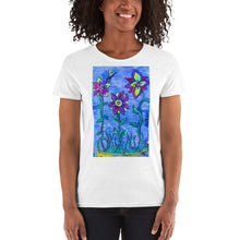 Load image into Gallery viewer, Women's short sleeve t-shirt dragonflies garden 2