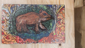 Original 16x10 painting "bear "