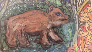 Original 16x10 painting "bear "