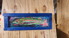 Load image into Gallery viewer, Blue  framed print&quot; trout &quot;scratch and dent