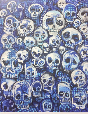 Blue skulls  signed prints available