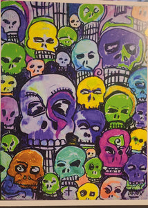 Rainbow skulls one  signed prints available