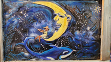Load image into Gallery viewer, Constellation Fisherman  Hand  Embellished hand framed print variant