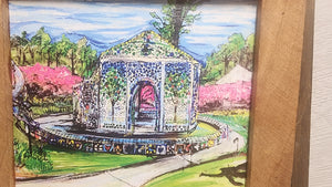 Airlie gardens bottle chapel signed framed 11x12 ready to hang