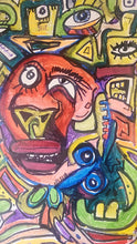 Load image into Gallery viewer, &quot;Emerging madness&quot; 8x10 original acrylic/marker on stretched canvas