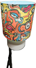 Load image into Gallery viewer, 10 inch hand painted abstract face lamp