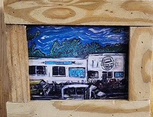 7.5x9"   framed mini print Wilmington brewing company