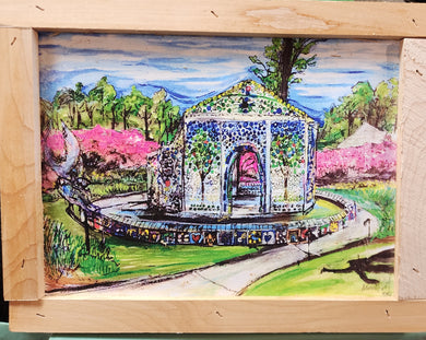 Airlie gardens bottle chapel signed framed 10x12 ready to hang