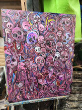 Load image into Gallery viewer, Original acrylic on built wood panel  24x30 &quot;angels and fools&quot;