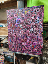 Load image into Gallery viewer, Original acrylic on built wood panel  24x30 &quot;angels and fools&quot;