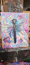 Load image into Gallery viewer, 8x10 small  dragonfly original on canvas