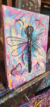 Load image into Gallery viewer, 8x10 small  dragonfly original on canvas