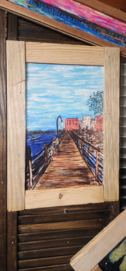 18x12 framed   love on the riverwalk