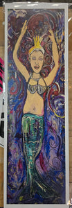 Mermaid  5x16 Signed art print in poly sleeve