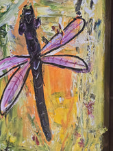 Load image into Gallery viewer, 8x10 small  dragonfly original  painting on canvas